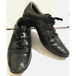 Bacco Bucci Marquez men's Size 9 Black Oxfords Leather Shoes made in Brazil